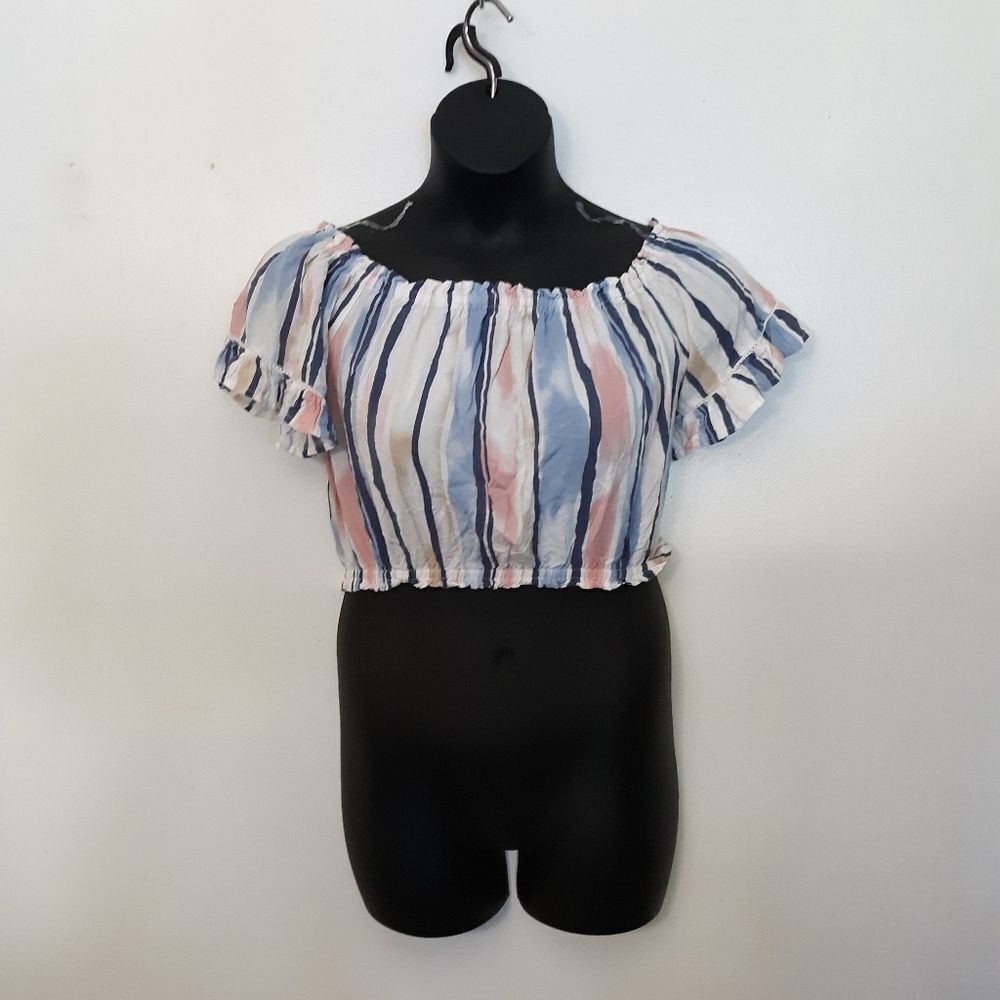 Ocean Drive striped crop top